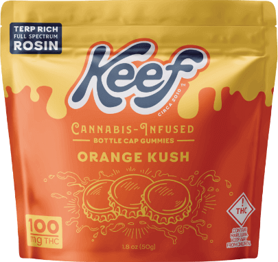 Photograph of product: Orange Kush Gummies 100mg (10-Pack | 10mg Each)