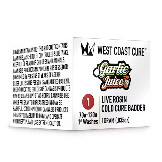 Photograph of product: GARLIC JUICE | TIER 1 | COLD CURE ROSIN BADDER | 1G