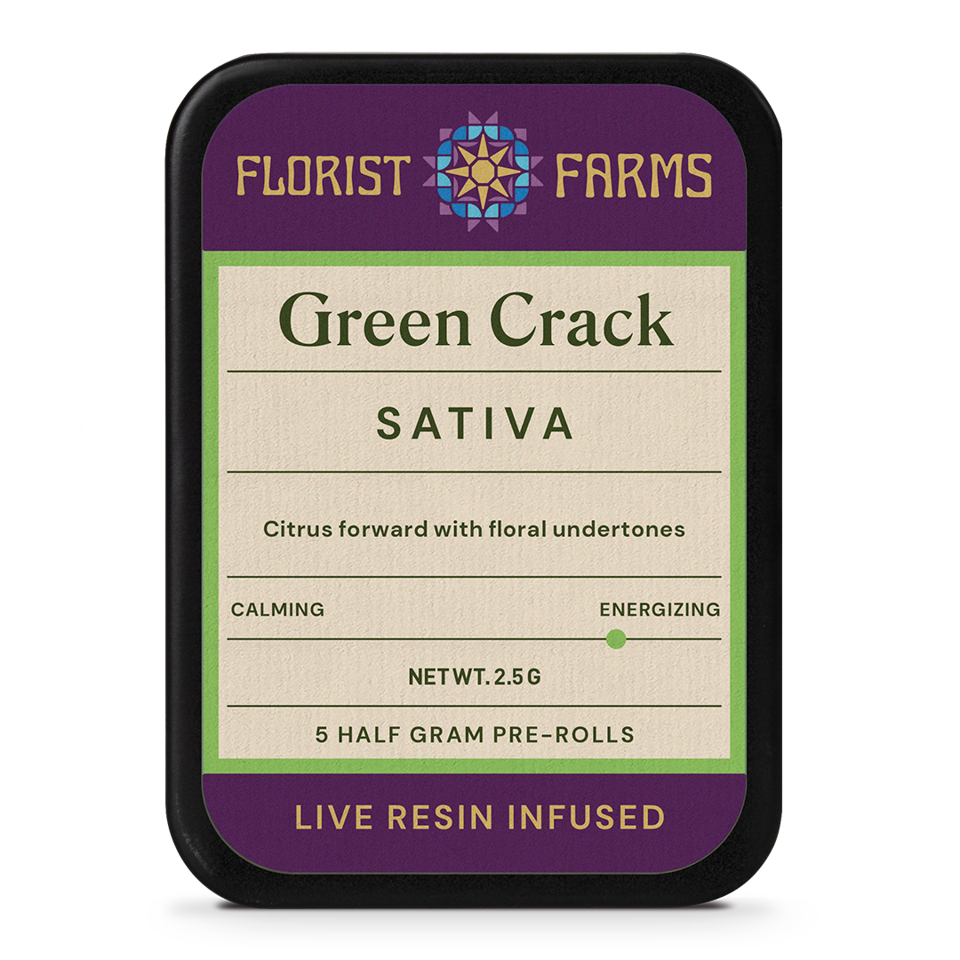 Photograph of product: Green Crack | Infused | Live Resin | 5pk