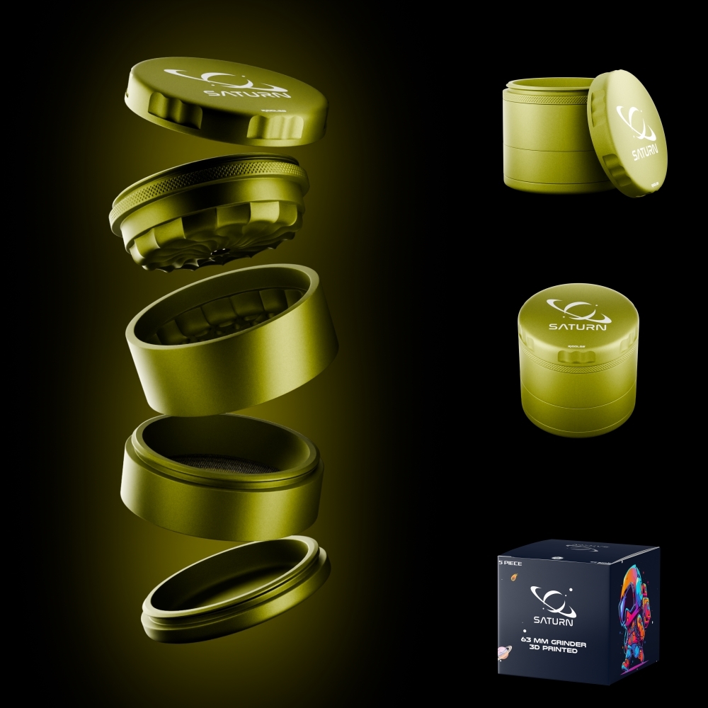 Photograph of product: Saturn Grinder | 63MM | Emerald