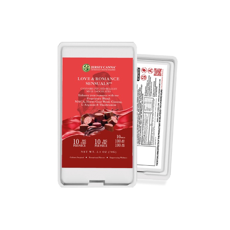Photograph of product: Love & Romance Sensuals | Milk Chocolate | 1:1 100mg