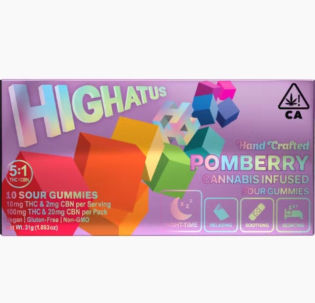 Photograph of product: PomBerry CBN 10pk Sour Gummies - 