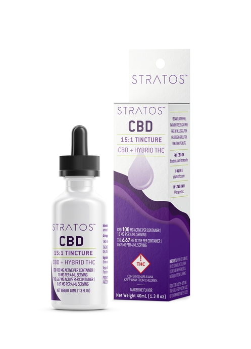 Photograph of Product: Stratos - Tincture CBD 15:1 - Tangerine