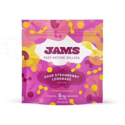 Photograph of product: Jams - Strawberry Lemonade (s) 20pk - Gummies - 100mg