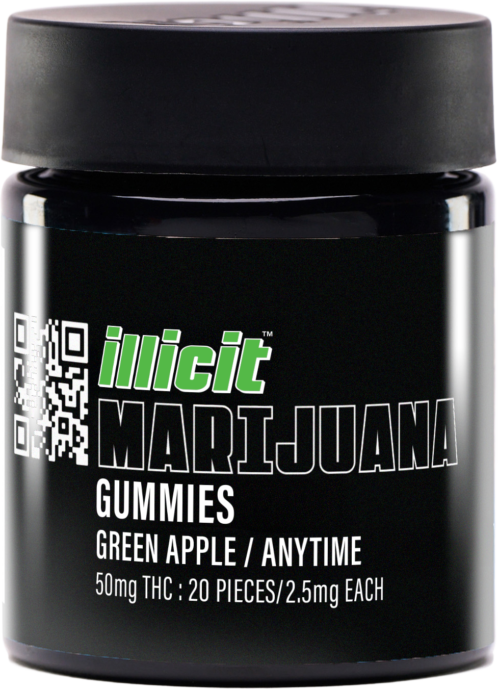 Photograph of product: Green Apple Anytime Gummies | 50mg