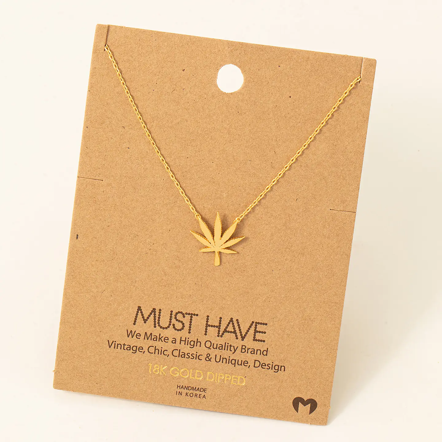 Photograph of product: Necklace | Oui'd Leaf | Fame Accessories | Available in Gold & Silver