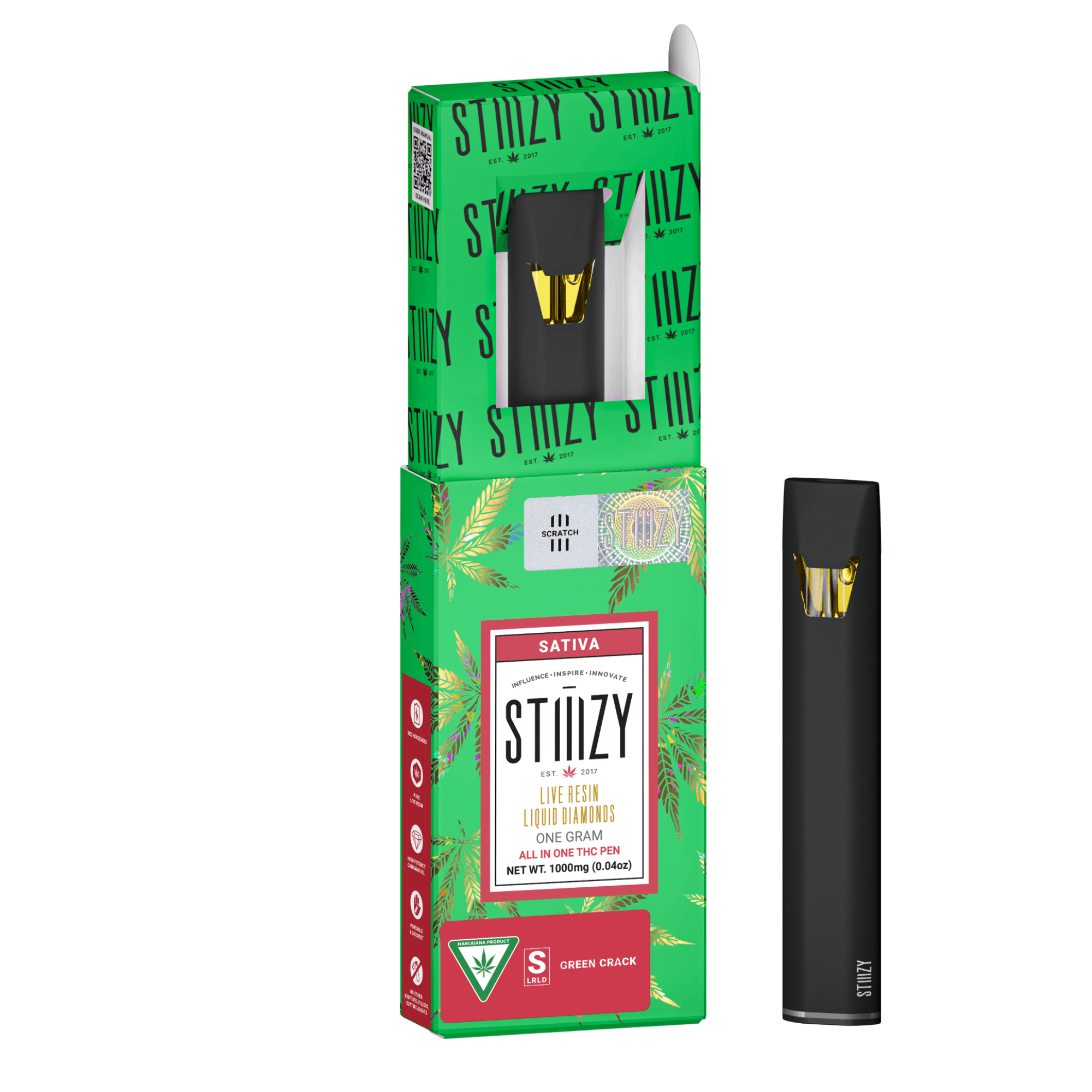 Photograph of product: Stiiizy Hawaiian Snow 1g Live Resin Liquid Diamond Disposable