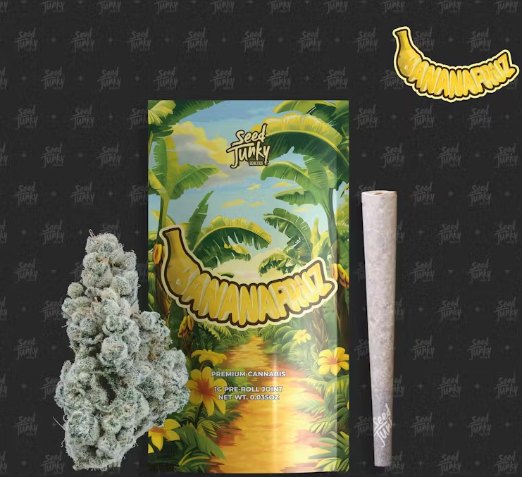 Photograph of product: Seed Junky - Preroll - Banana Fruz - 1G