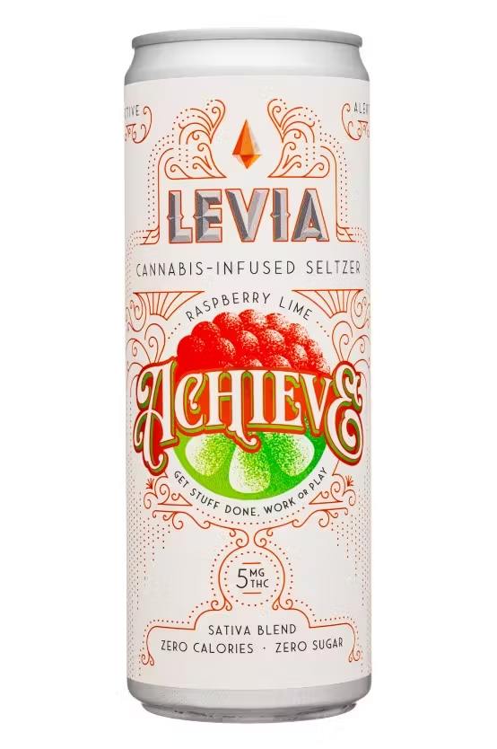 Photograph of product: Raspberry Lime Achieve Seltzer | 5mg - LEVIA