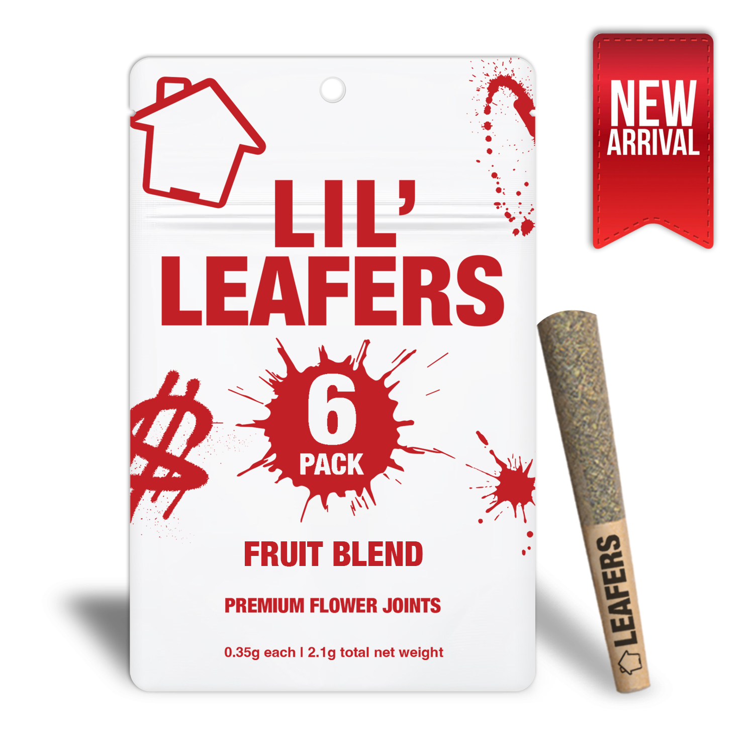 Photograph of Product: LIL' Leafers Fruit Blend (6-pack of .35g joints)