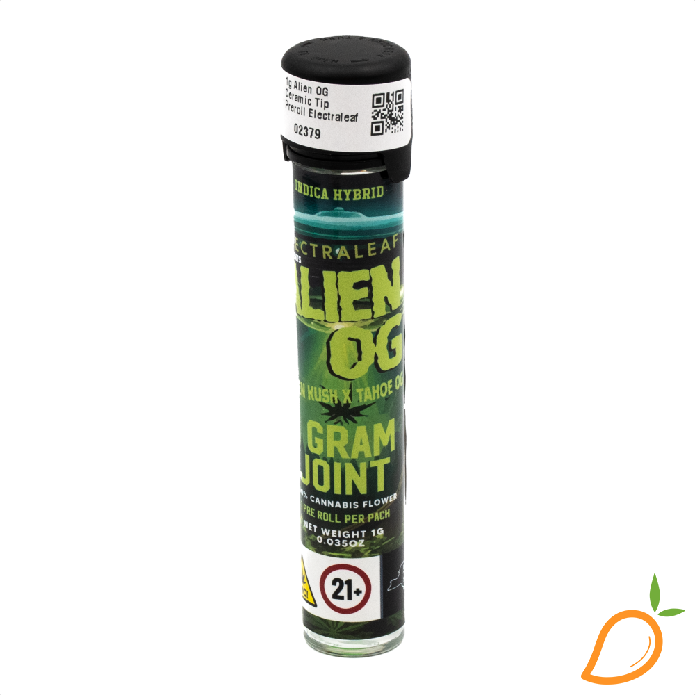 Photograph of product: 1g Alien OG Ceramic Tip Preroll Electraleaf