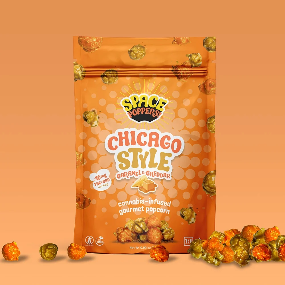 Photograph of product: Space Poppers - Chicago Style 1:1 Popcorn - 10mg