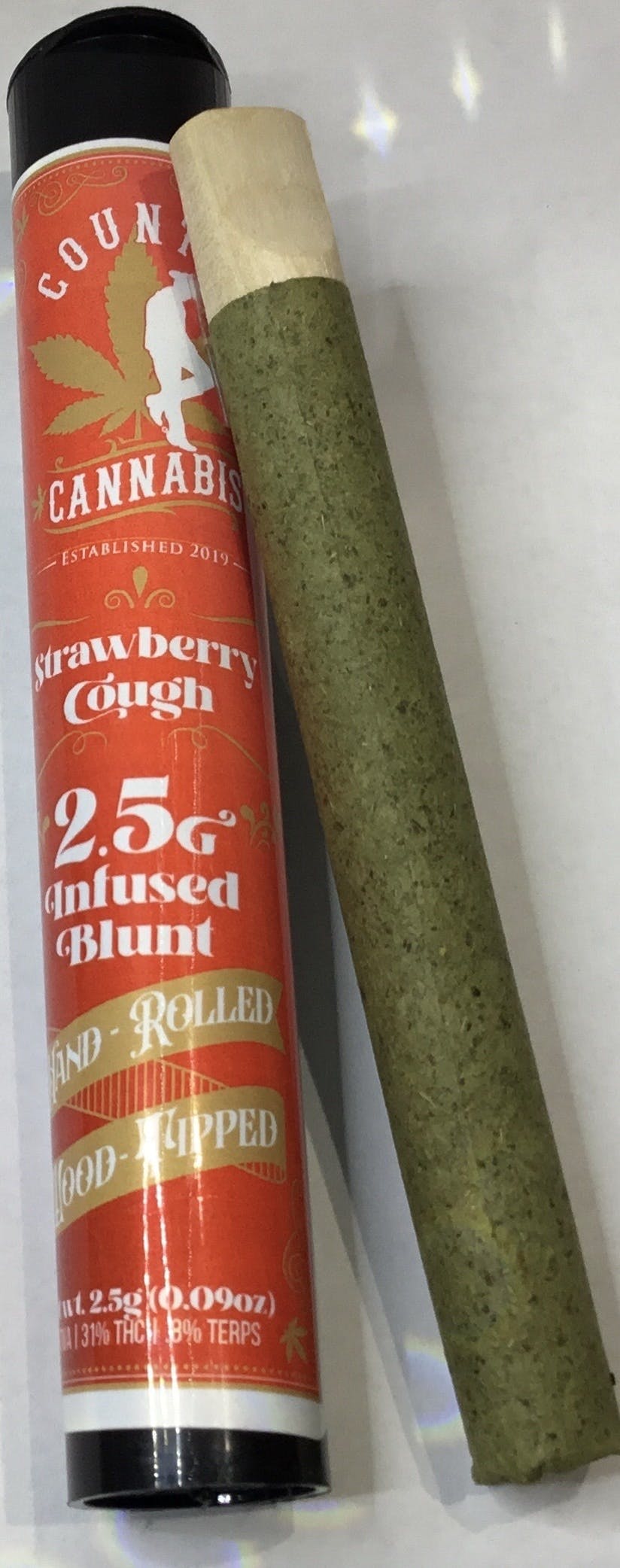 Photograph of Product: Country Cannabis - Blunt - Strawberry Cough (Sativa)