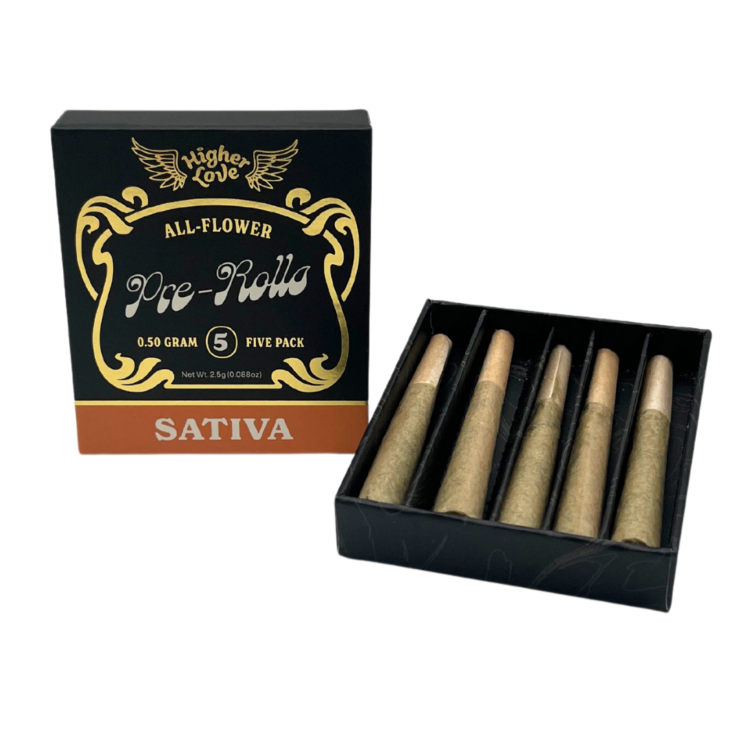 Photograph of product: Higher Love Tokyo Lemon Drip Oui'd Pre-Roll 5-Pack | 5 x 0.5g