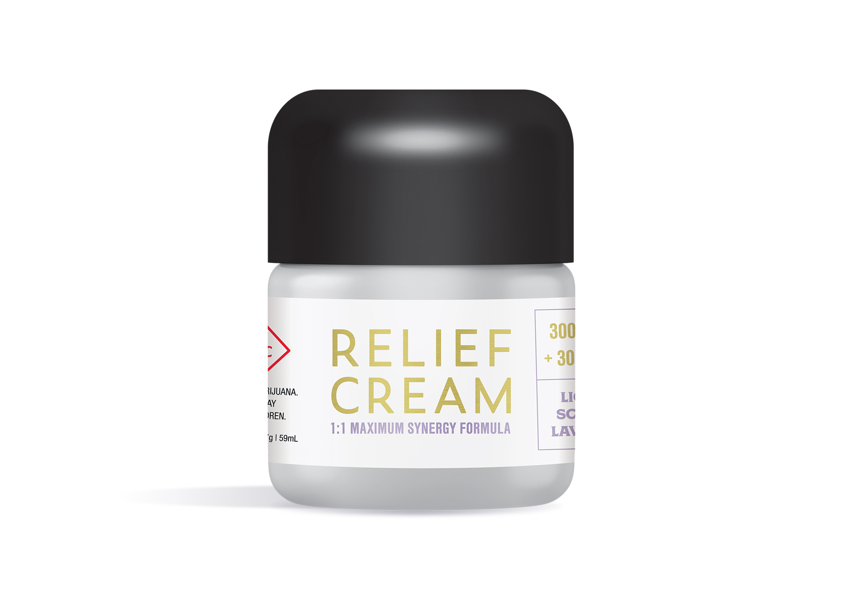 Photograph of product: Escape Artists - Lavender Relief - 1:1 - 75mg CBD/75mgTH-oui