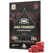 Photograph of product: Heavy Hitters | Guava Strawberry | Rosin Gummy | 100mg