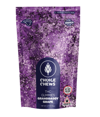 Photograph of product: CHOICE | Edible | Gummies | Grand Daddy Grape | 200mg