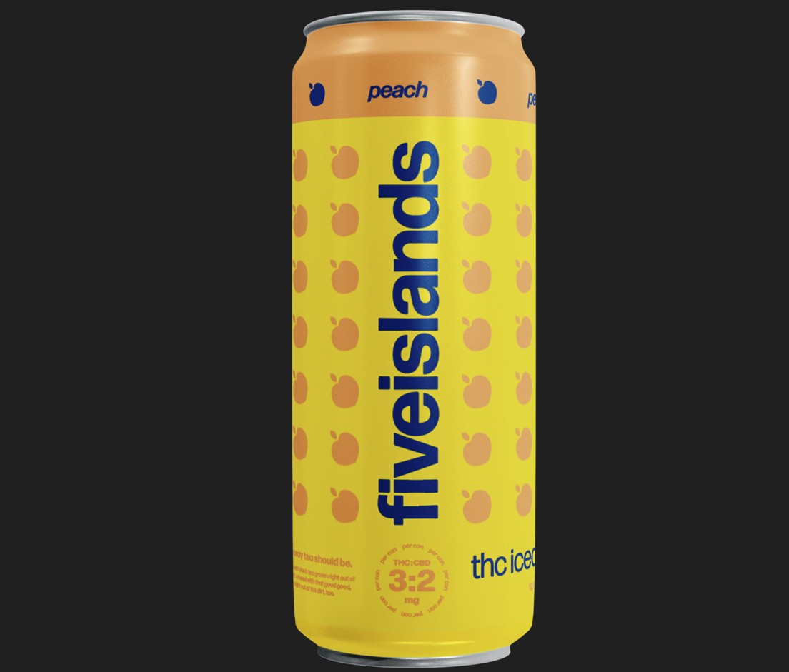 Photograph of product: Beverage | Five Islands | Peach TH-oui Iced Tea | Single