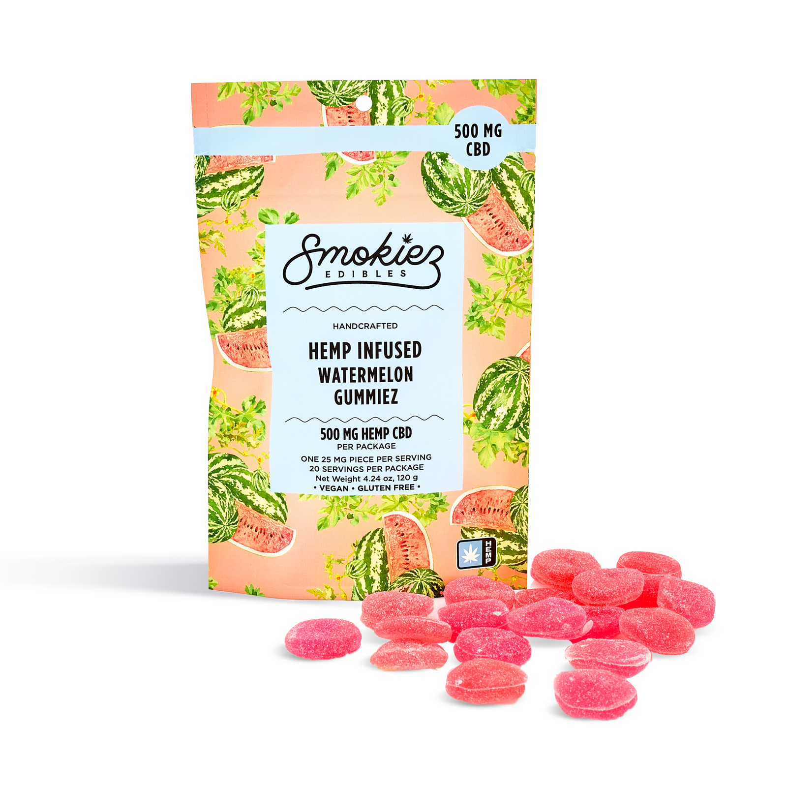 Photograph of product: Watermelon Hybrid 500mg CBD Fruit Chews