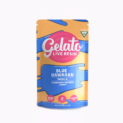Photograph of product: Gelato | Edible | Gummies | Live Resin | Blue Hawaiian | 200mg