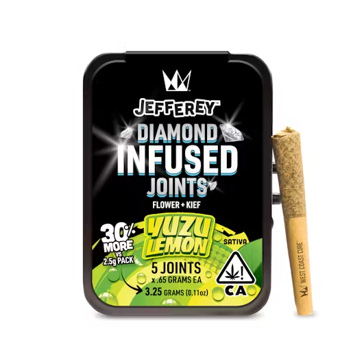 Photograph of product: WCC Jefferey Yuzu Lemon infused preroll pack (S) 3.25g