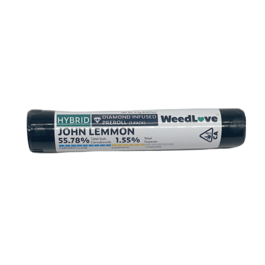 Photograph of product: JOHN LEMMON INFUSED PREROLL 1/PK .5G