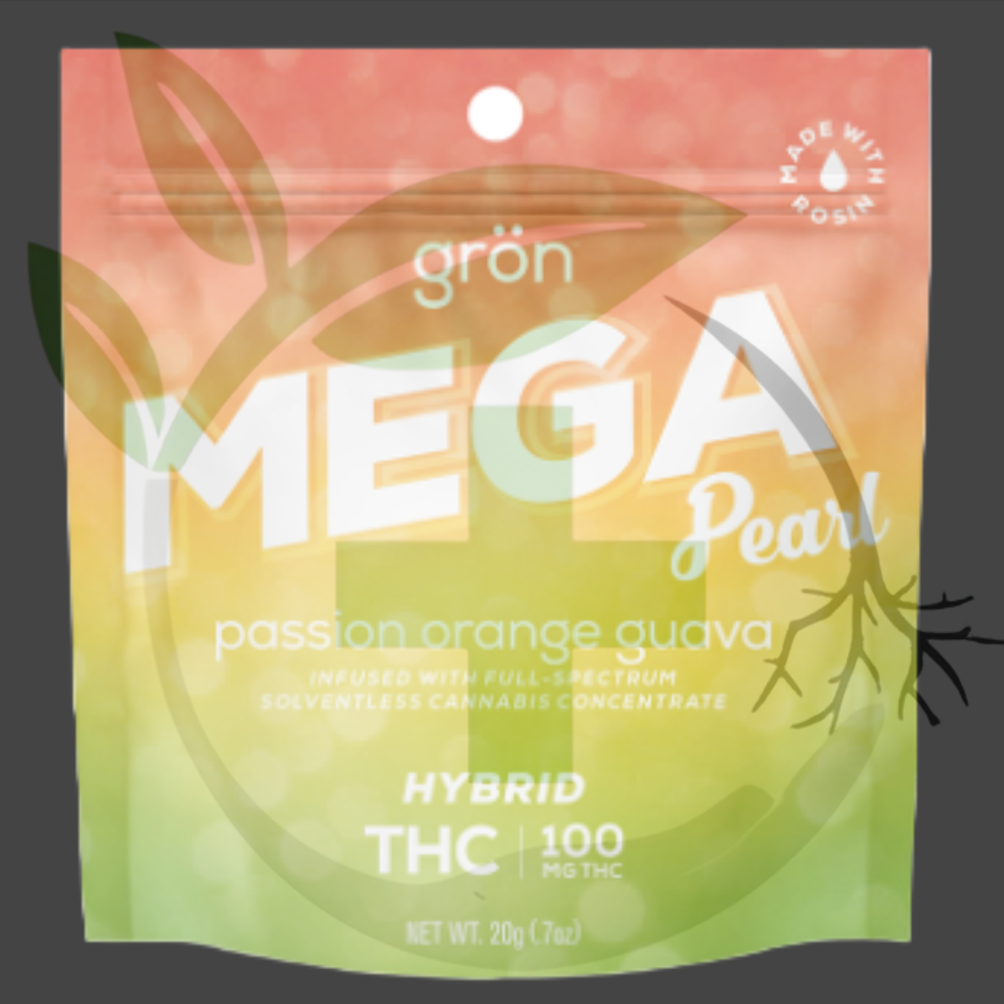 Photograph of product: *Gummy - TF - Gron - 100mg MEGA - GLS - Passion Orange Guava