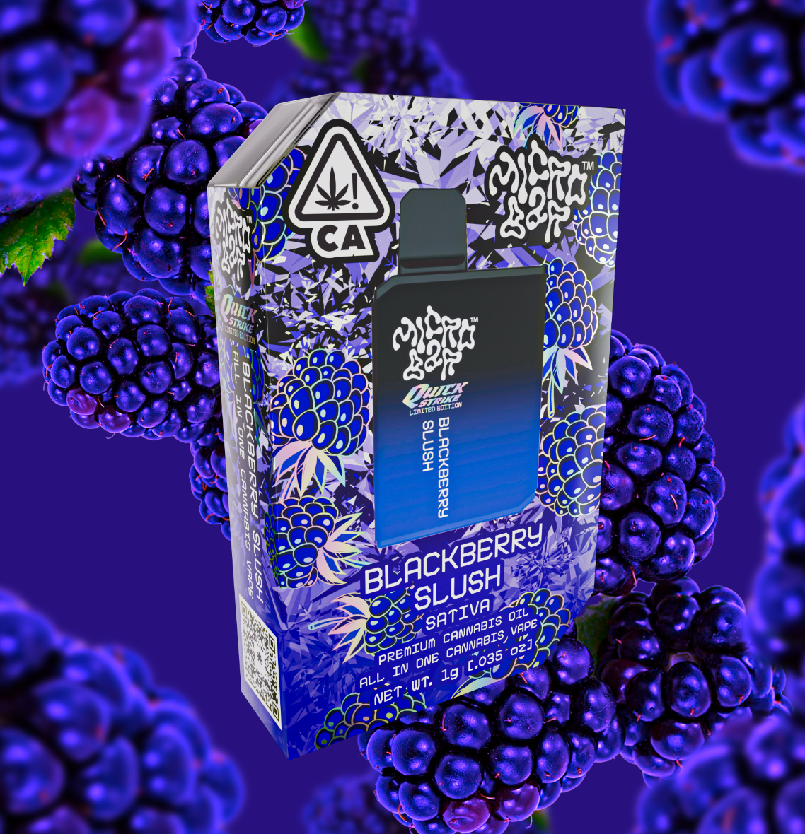 Photograph of Product: Blackberry Slush (S) ALL-IN-ONE Vape 1g - Micro Bar