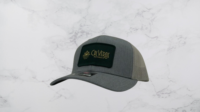Photograph of product: Cal Verde Trucker Cap - Grey/Green Patch