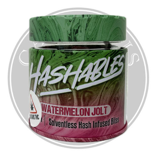 Photograph of product: au chocolatables Watermelon Jolt au chocolat Rosin Gummies 100mg