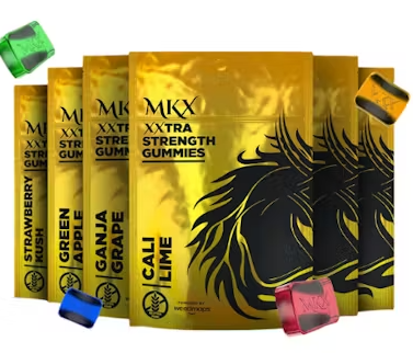 Photograph of product: MKX - Strawberry Kush Super Sour Gummies 200mg