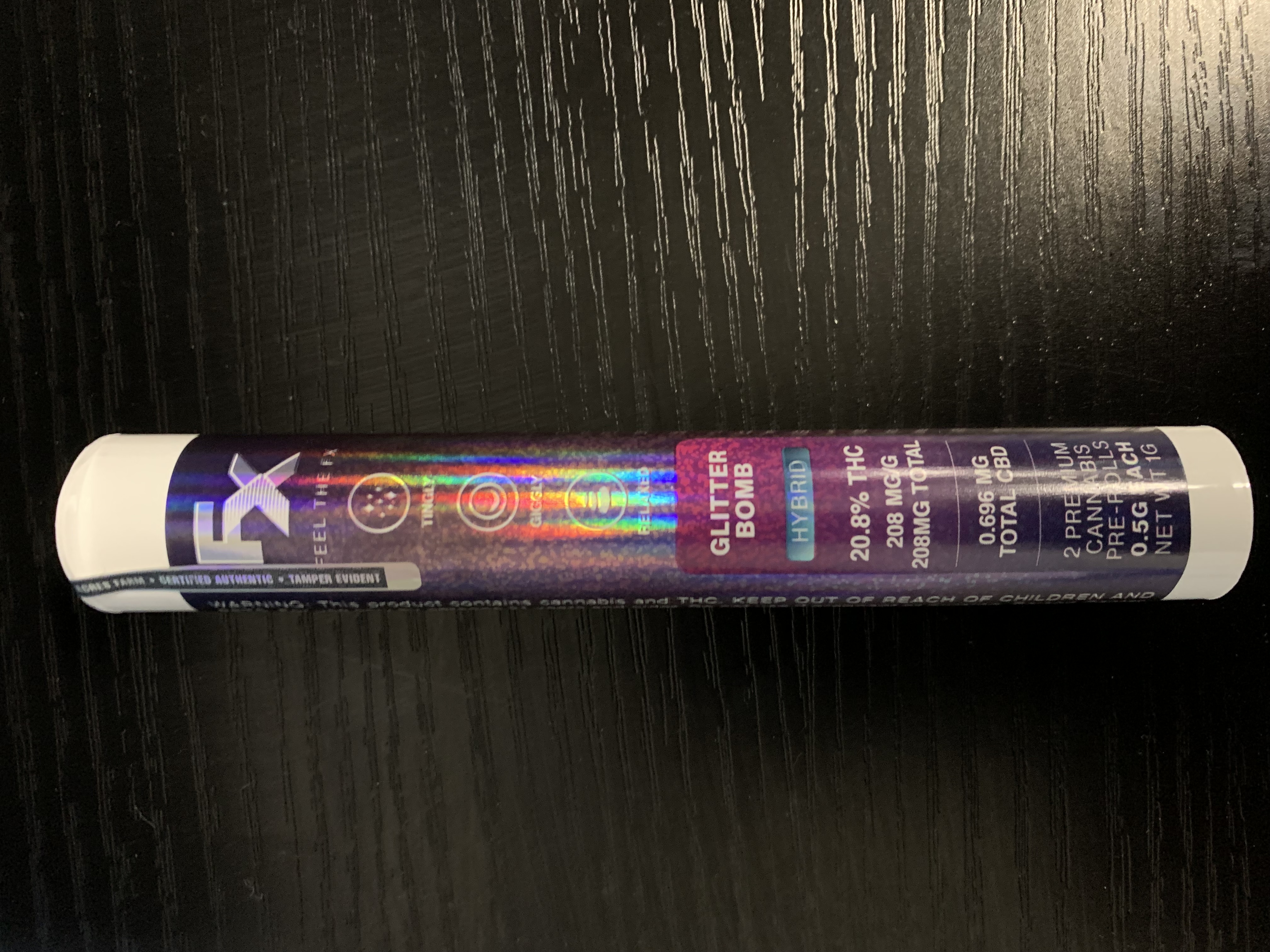 Photograph of product: FX Glitter Bomb Pre Roll 2 Pack