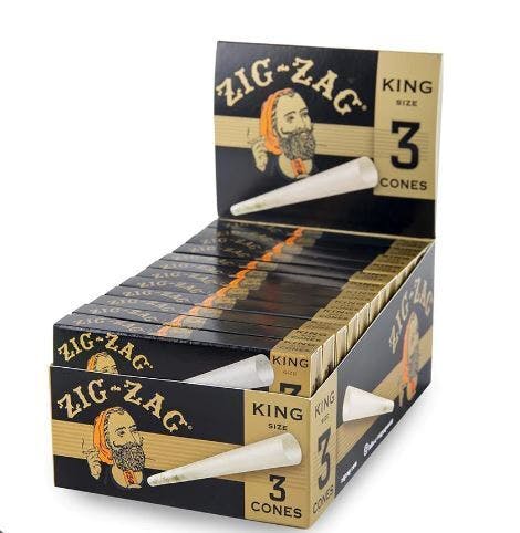 Photograph of product: 3pk Zig Zag- King Size Prerolled Cones $4