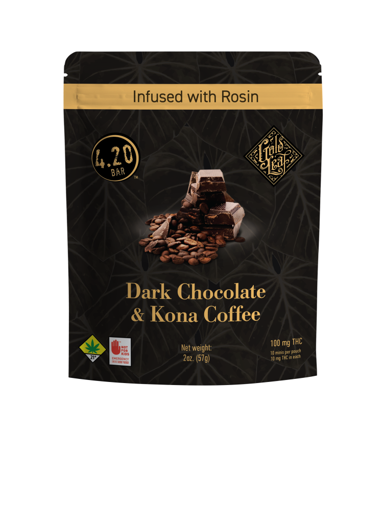 Photograph of product: 420 Mini | Gold Leaf Rosin Dark Chocolate Kona Coffee | DOH | 10pk | 100mg TH-oui