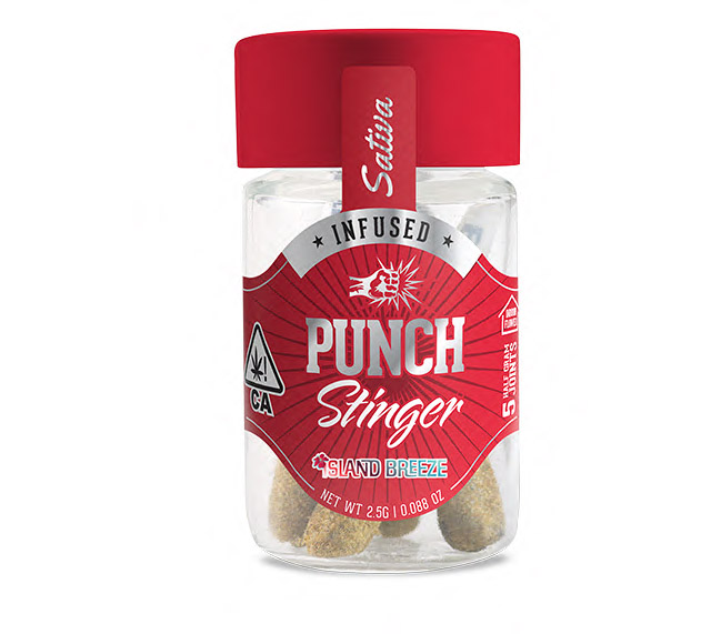 Photograph of product: STINGERS | ISLAND BREEZE INFUSED 5 PACK | 2.5G
