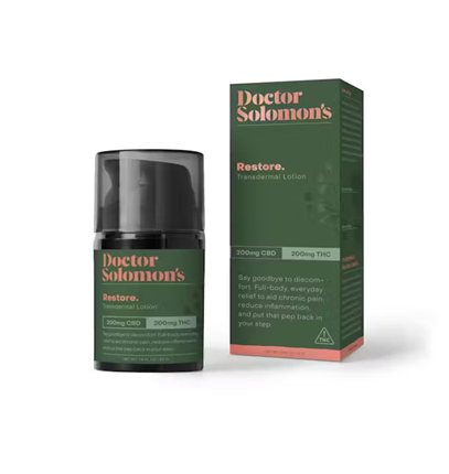 Photograph of product: Doctor Solomon's | Restore 1:1 TH-oui/CBD Lotion