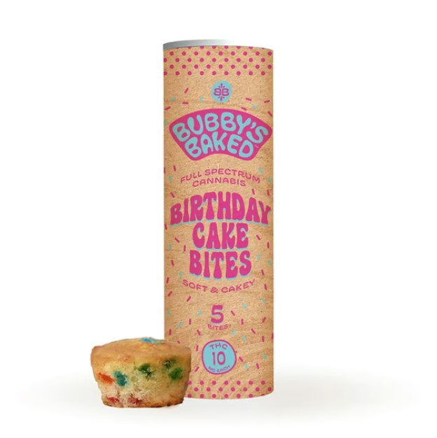 Photograph of product: 50mg Birthday Cake Bites 5pk