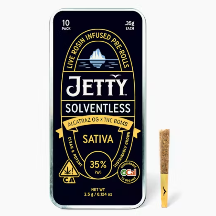 Photograph of product: 10pk OCal Solventless Rosin Pre Rolls - Alcatraz x THC Bomb