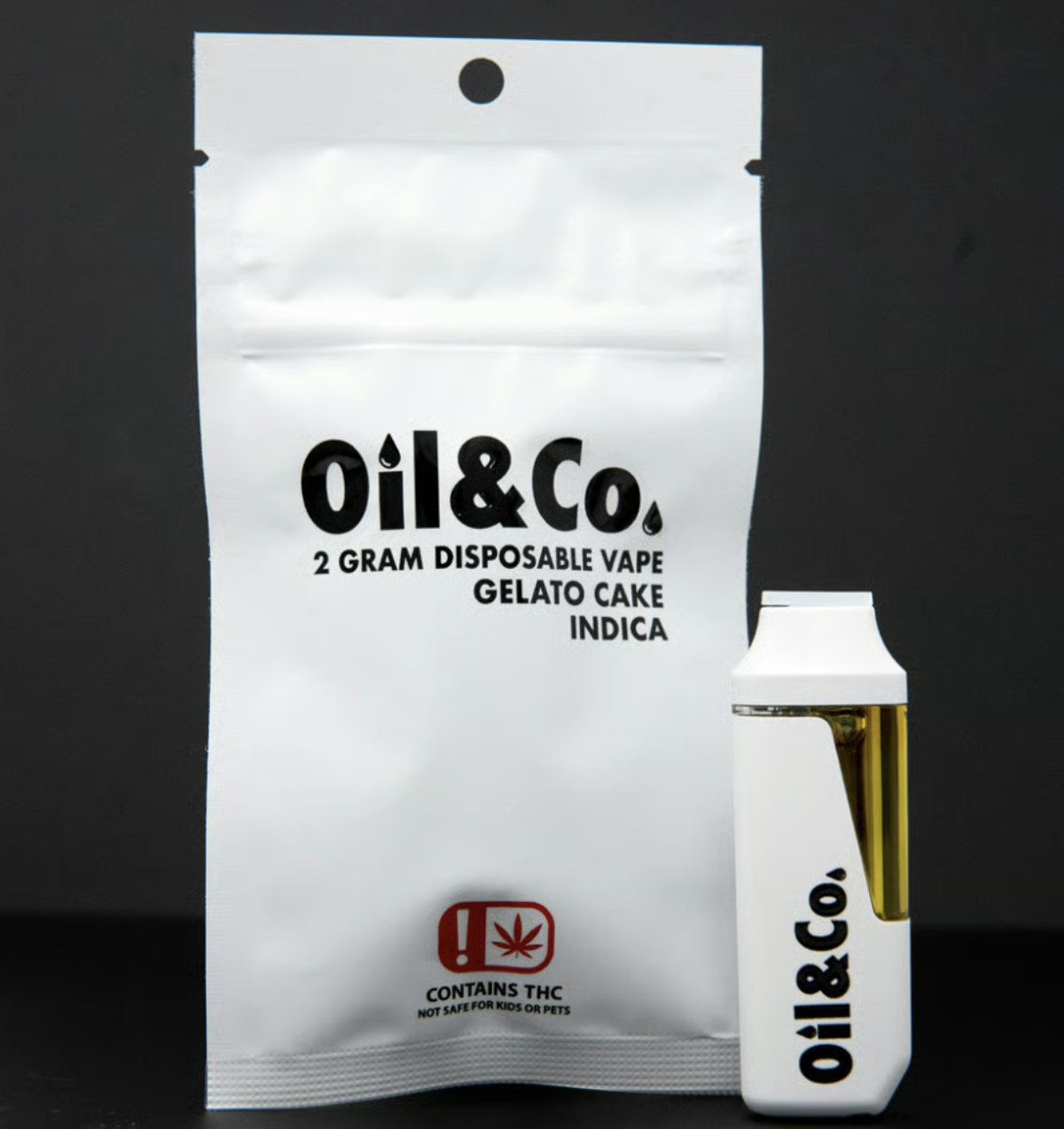 Photograph of Product: Oil & Co | Goji OG Sativa | Disposable Vape | 2000mg