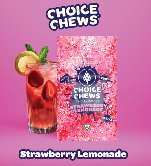 Photograph of product: 100mg Strawberry Lemonade Chews