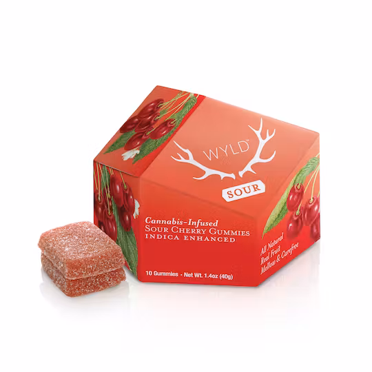 Photograph of product: Sour Cherry [I] | 10PK Gummy | Wyld