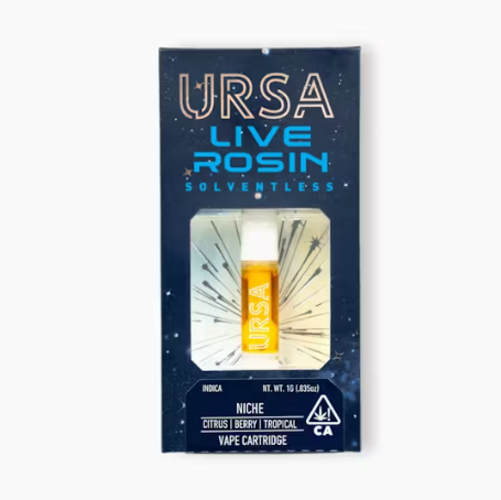 Photograph of product: NICHE 1G LIQUID ROSIN CARTRIDGE