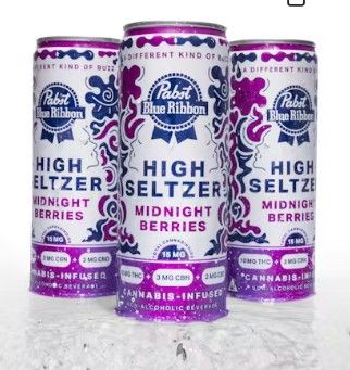 Photograph of product: [Pabst] TH-oui:CBN:CBD Seltzer - 15mg - 10:3:2 - Midnight Berries - 