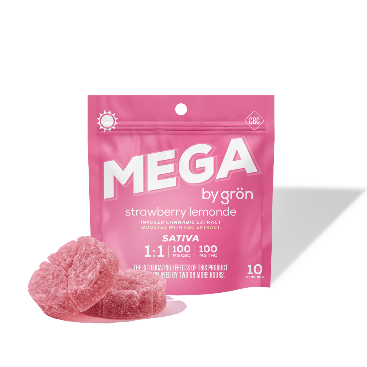 Photograph of product: 1:1 Strawberry Lemonade Mega Discs - Oui'd
