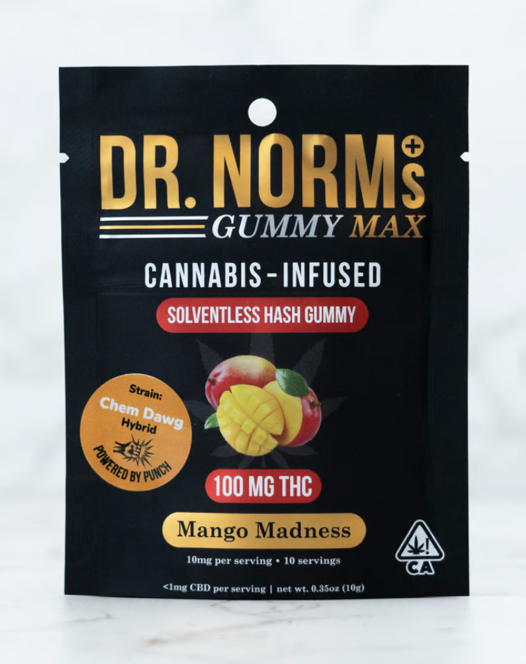 Photograph of product: DR. NORMS - GUMMIES - MAX MANGO MADNESS 100MG