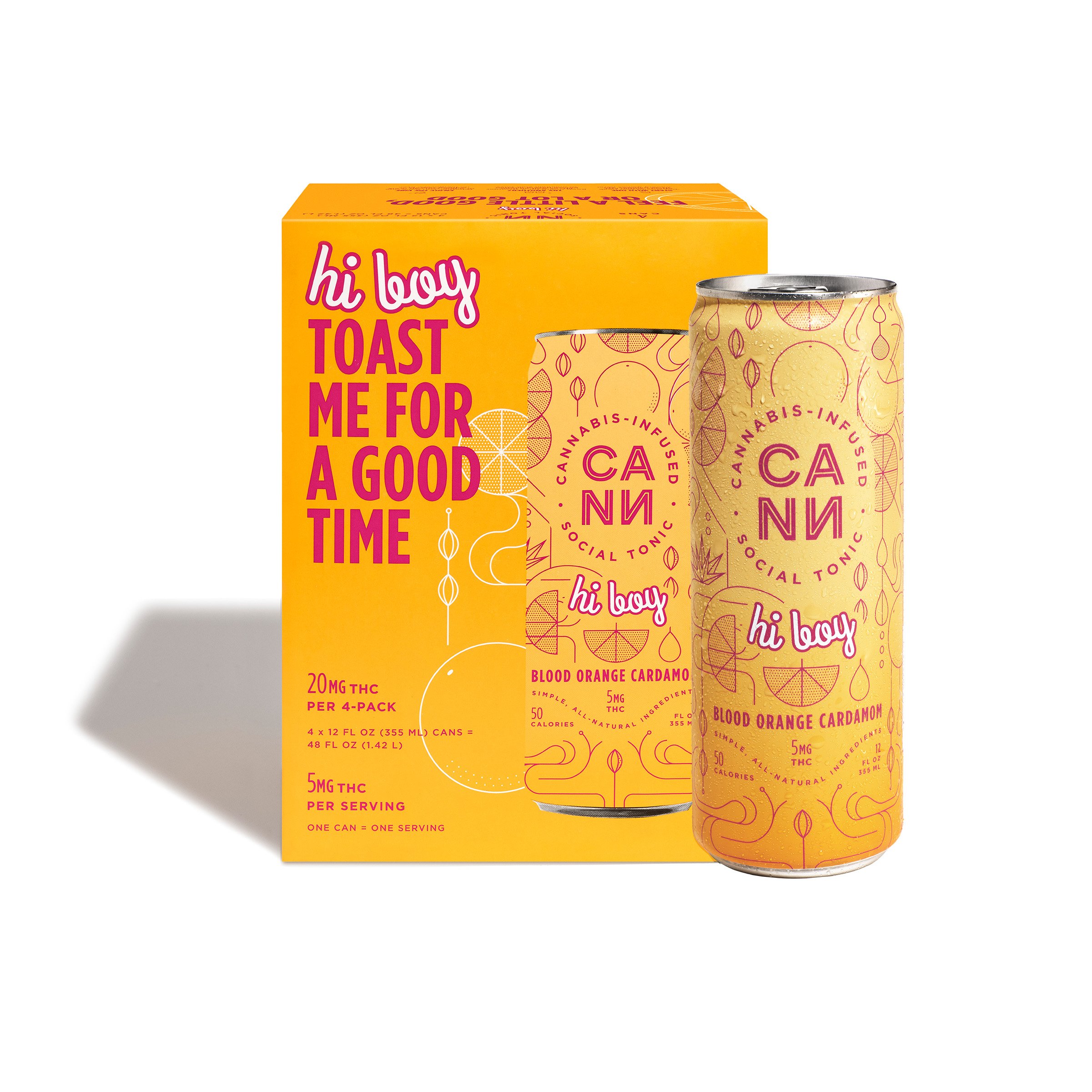 Photograph of product: Blood Orange Cardamom Hi Boy 4 Count