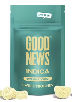Photograph of product: 10ct/10mg Live Resin Troches (Pineapple Coconut)