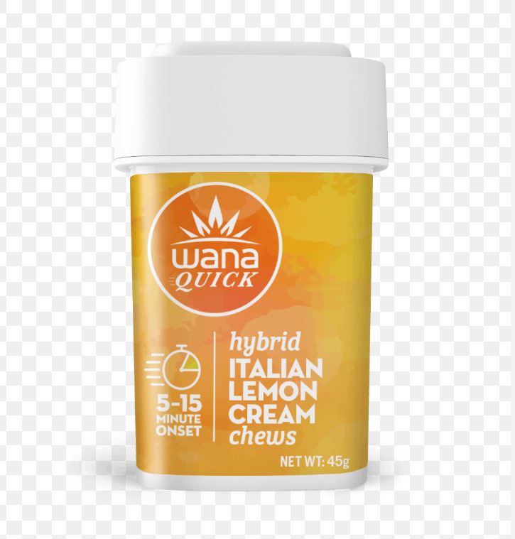 Photograph of product: Wana Chews (100mg) 10ct Italian Lemon Cream