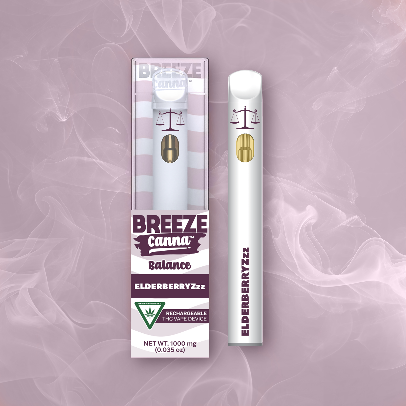 Photograph of product: Breeze - 1g Disposable - Balance - Elderberry Zzz