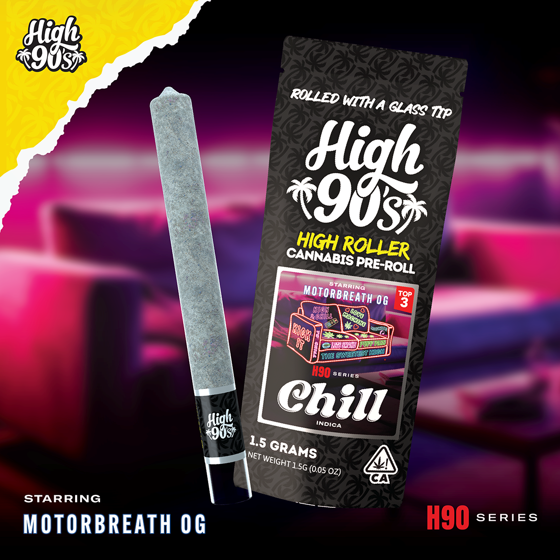 Photograph of product: High 90's - 1.5g Pre Roll - Nineties OG
